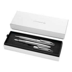Zestaw Pelikan Jazz Noble Elegance Długopis + Pióro wieczne, Silver